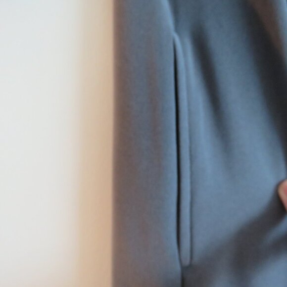 SYMPLI Trapeze Tunic 3/4 Sleeve Stretch Lagenlook in Melange Gunmetal US 4 NWT - Picture 6 of 14